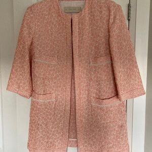Zara Pink Textured Women's Coat
